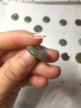 Load image into Gallery viewer, 17.5-20mm Type A 100% Natural oily dark green black gray(老油青) Jadeite Safety Guardian Button donuts pendant group PH237
