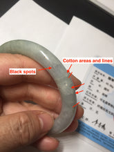 Load image into Gallery viewer, 54.8mm certified natural 100% natural Type A light green round cut jadeite jade bangle BP2-4990