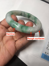 Load image into Gallery viewer, 53.7mm Certified 100% natural Type A sunny green purple jadeite jade bangle BQ35-4145
