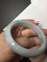 Load image into Gallery viewer, 57mm Certified type A 100% Natural light green white Jadeite bangle AX141-0794