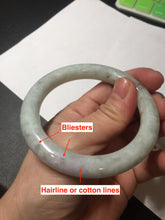 Load image into Gallery viewer, 53.9mm 100% natural Type A green/purple/yellow(FU LU SHOU) chubby jadeite jade bangle BK74-5806