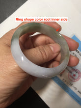 Load image into Gallery viewer, 50.5mm 100% natural Type A light green/purple oval jadeite jade bangle Y166-3705