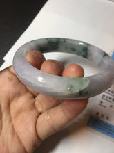 Load image into Gallery viewer, 55.9mm Certified 100% natural Type A light purple with sunny flying flowers jadeite jade bangle BL106-8719
