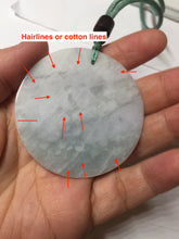 Load image into Gallery viewer, 100% Natural type A white light purple happy buddha jadeite Jade pendant AA27