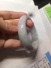 Load image into Gallery viewer, 58.5mm 100% natural type A certified light green/purple jadeite jade bangle W91-0734