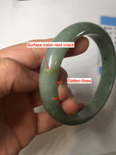 Load image into Gallery viewer, 60.9mm certified type A 100% Natural dark green gray Jadeite jade bangle PJ49-2865