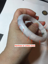 Load image into Gallery viewer, 56.4 mm certificated Type A 100% Natural green purple white Jadeite Jade bangle BL65-6232