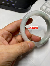 Load image into Gallery viewer, 55.5mm Certified Type A 100% Natural green white Jadeite Jade bangle BQ58-6877