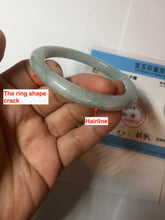 Load image into Gallery viewer, 54.8mm 100% natural Type A light green white slim jadeite jade bangle PB108-2441