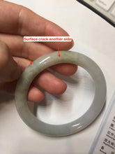 Load image into Gallery viewer, 53.4mm certified 100% natural Type A gray green white purple round cut jadeite jade bangle AA122-4914