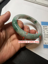Load image into Gallery viewer, 60.2mm certified Type A 100% Natural light green sunny green light purple Jadeite Jade bangle BK138-5279