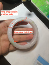 Load image into Gallery viewer, 57.5mm Certified 100% natural Type A sunny green/purple jadeite jade bangle AX90-1457