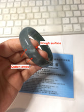 Load image into Gallery viewer, 52.8mm Certified Type A 100% Natural icy watery deep sea green/blue/gray/black Guatemala Jadeite bangle PJ31-6391