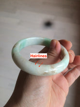 Load image into Gallery viewer, 54.7mm 100% natural Type A sunny green/brown/white jadeite jade bangle R95-3317