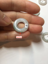 Load image into Gallery viewer, 17.9-21mm Type A 100% Natural light green purple green white Jadeite Safety Guardian Button donuts pendant PF25