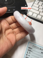 Load image into Gallery viewer, 54.6mm certified 100% Natural type A light purple white Jadeite Jade bangle PC248-0343