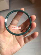 Load image into Gallery viewer, 59mm Certified Type A 100% Natural dark green/blue/gray Guatemala slim round cut Jadeite bangle PA150-8854