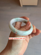 Load image into Gallery viewer, 52.2mm 100% natural certified sunny green/white(白底青) jadeite jade bangle BL34-5237