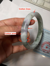 Load image into Gallery viewer, 66.5mm certified 100% natural Type A ligit green purple white gray Breeze of Provence series(普罗旺斯的风) jadeite jade bangle AZ171-1025