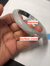 Load image into Gallery viewer, 57.2mm certified Type A 100% Natural icy watery light green sunny green purple Jadeite Jade bangle BQ64-5668