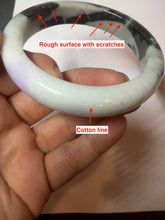 Load image into Gallery viewer, 58.6mm certified 100% natural type A certified dark green/purple/white jadeite jade bangle PH210-6233
