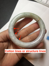 Load image into Gallery viewer, 51mm Certified 100% natural Type A light green purple brown chubby round cut jadeite jade bangle BQ15-5802