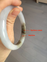 Load image into Gallery viewer, 57.3mm Certified Type A 100% Natural icy watery white purple black brown Jadeite Jade bangle BL74-7052