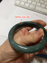 Load image into Gallery viewer, 57.6mm Certified type A 100% Natural oily dark green (老油青)Jadeite bangle PA226-9010
