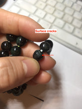 Load image into Gallery viewer, AllaboutjadeCanada.com only. 6.5-7.5mm 100% natural black/blue/green/brown(Wuji, Mocui) jadeite jade beads bracelet AK8 (Add on item, not sale individually. ) .