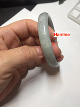 Load image into Gallery viewer, 59mm Certified Type A 100% Natural green gray black(Wuji, 淡乌鸡) Jadeite Jade bangle BQ55-6886