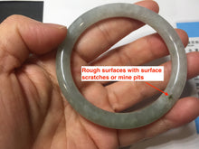 Load image into Gallery viewer, 54.2mm Certified Type A 100% Natural light green/purple/gray round cut Jadeite bangle J146-3897