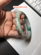 Load image into Gallery viewer, 59mm 100% natural Type A sunny green purple jadeite jade bangle BM74