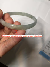 Load image into Gallery viewer, 50mm Certified Type A 100% Natural icy watery light purple white slim Jadeite Jade bangle PJ54-2048