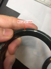 Load image into Gallery viewer, 60.4mm 100% Natural Dark Green Black Meteorite Night Sky Golden Blossom Fireworks Nephrite Bangle HN162-5905