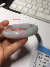 Load image into Gallery viewer, 58.5mm certified Type A 100% Natural white light green purple Jadeite Jade bangle PF68-0501