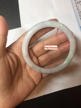 Load image into Gallery viewer, 59.4mm certified Type A 100% Natural sunny green white light purple slim round cut Jadeite Jade bangle PH211-3198