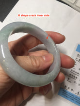 Load image into Gallery viewer, 52.7mm certified 100% natural Type A light green/purple jadeite jade bangle PE10-0323
