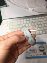 Load image into Gallery viewer, 50.8mm Certified type A 100% Natural sunny green/white/purple Little Wildflower thin square Jadeite Jade bangle PA252-6917
