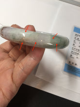 Load image into Gallery viewer, 57.6mm certificated Type A 100% Natural light green/red/purple/brown (FU LU SHOU) Jadeite Jade bangle Y164-7289