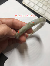 Load image into Gallery viewer, 54.5mm Certified type A 100% Natural light green brown with floating Osmanthus flowers Jadeite bangle PB247-(2795)