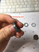 Load image into Gallery viewer, Size 1 3/4 (13.1mm) 100% natural type A icy watery green/blue/gray Guatemala jadeite jade band ring group AA107