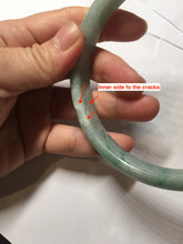 Load image into Gallery viewer, 80mm certified Type A 100% Natural light green plus size Jadeite Jade bangle BG211-5427