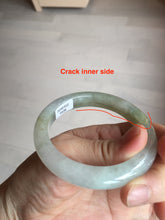 Load image into Gallery viewer, 53.8mm certified 100% natural Type A icy watery green brown purple jadeite jade bangle BL113-9438