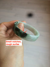 Load image into Gallery viewer, 51.7mm Certified type A 100% Natural sunny green/purple square Jadeite Jade bangle AZ55-7273