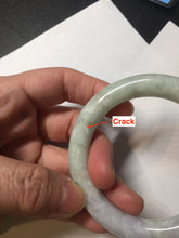 Load image into Gallery viewer, 51.5mm 100% natural Type A green/purple/yellow(FU LU SHOU) chubby jadeite jade bangle BK73-5807