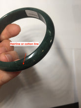 Load image into Gallery viewer, 59mm Certified Type A 100% Natural dark green/blue/gray/black Guatemala Jadeite bangle BS144-6408