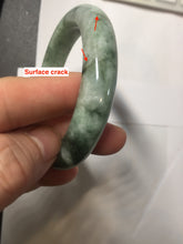 Load image into Gallery viewer, 55.2mm certified Type A 100% Natural dark green gray Jadeite Jade bangle BS113-6644