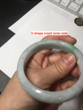 Load image into Gallery viewer, 57.5 mm Certified Type A 100% Natural sunny green/light purple Jadeite Jade bangle BM26-0790