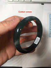 Load image into Gallery viewer, 56.7mm Certified Type A 100% Natural dark green/blue/gray/black Guatemala Jadeite bangle PJ143-1473