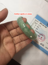 Load image into Gallery viewer, 52.5mm certified natural 100% natural Type A sunny green thin jadeite jade bangle E136-0937